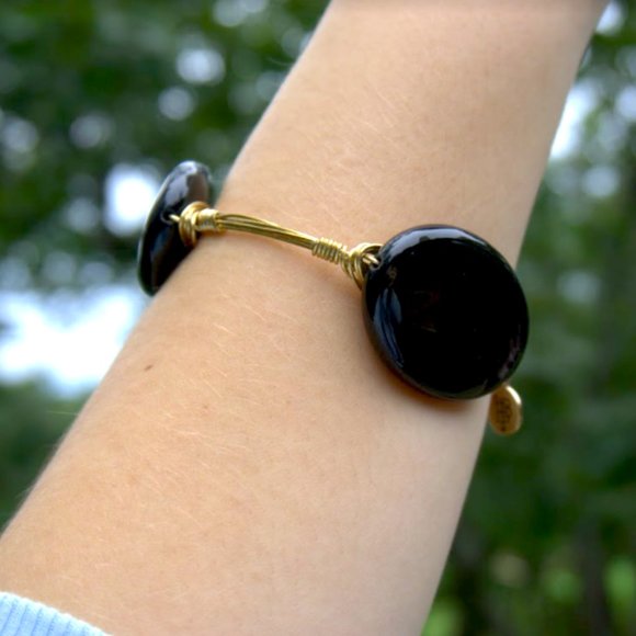 Bourbon & Bowties | Jet Black Stone Bangle - Picture 4 of 5